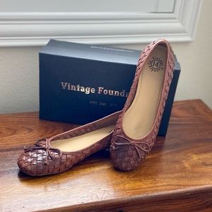 New! Vintage Foundry Co. leather woven ballet flats in size 7.5.